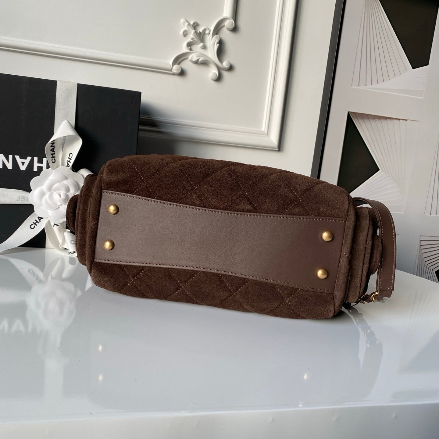 Chanel Suede Bowling bag