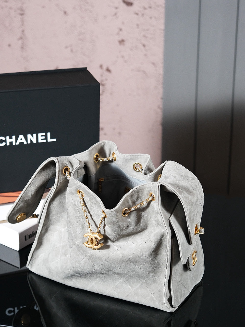 Chanel 2024 Collection Suede Hobo Large bag