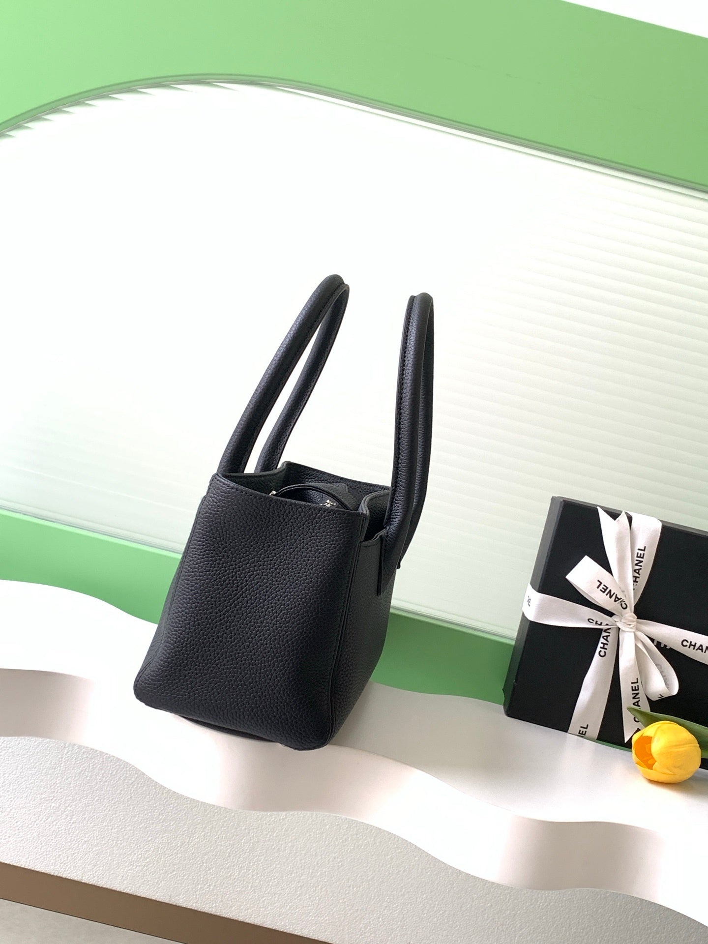 Chanel small leather tote bag