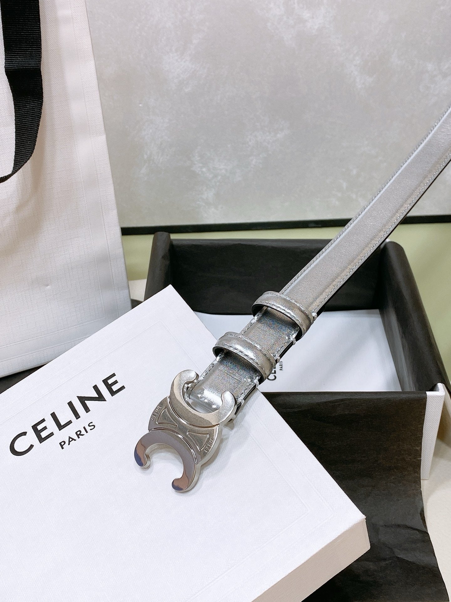 Celine Silver belt