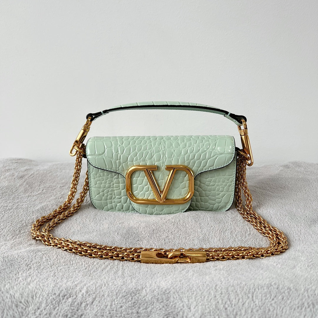 Valentino Locó Shoulder Bag Crocodile leather