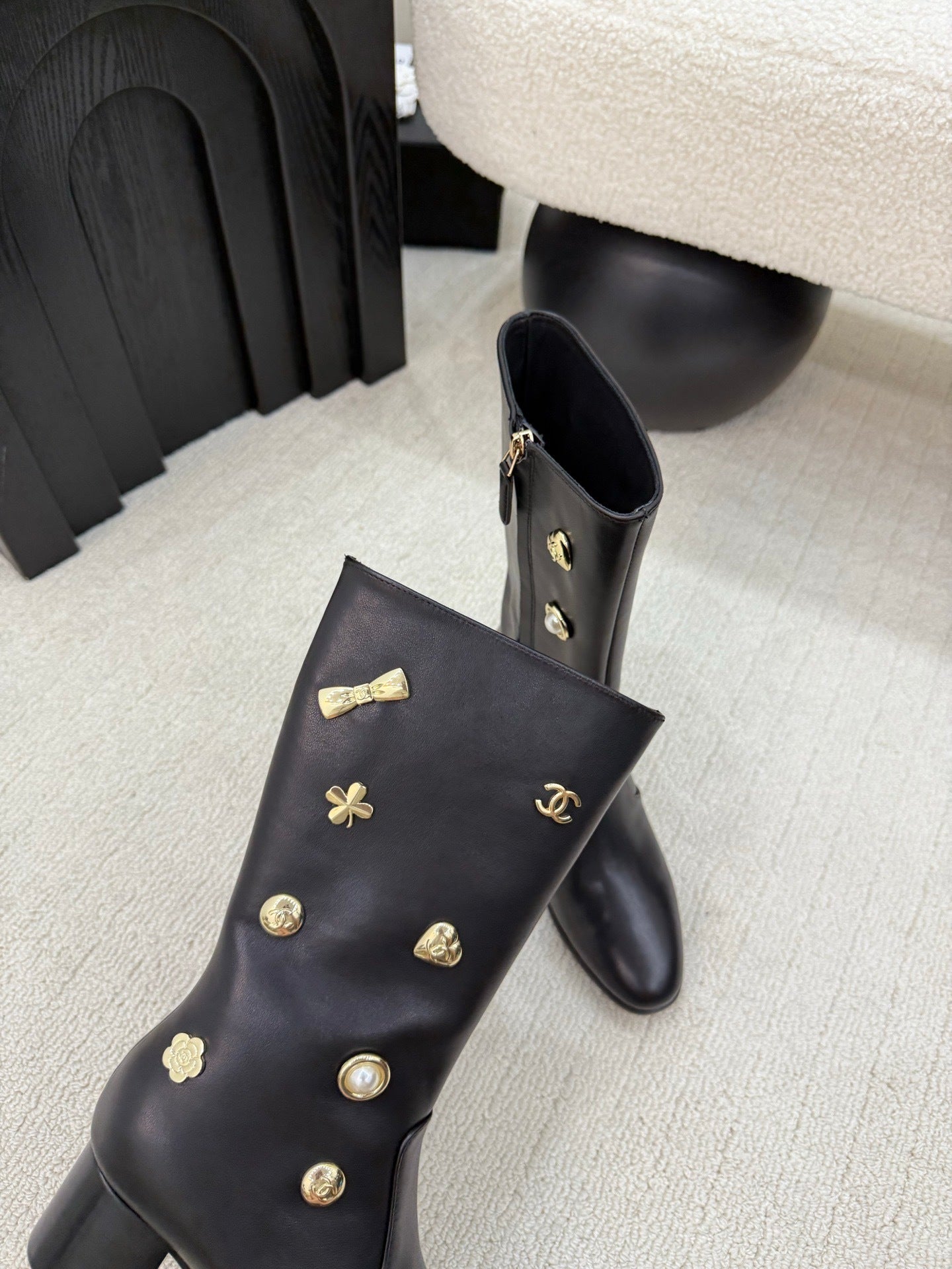 Chanel leather boots