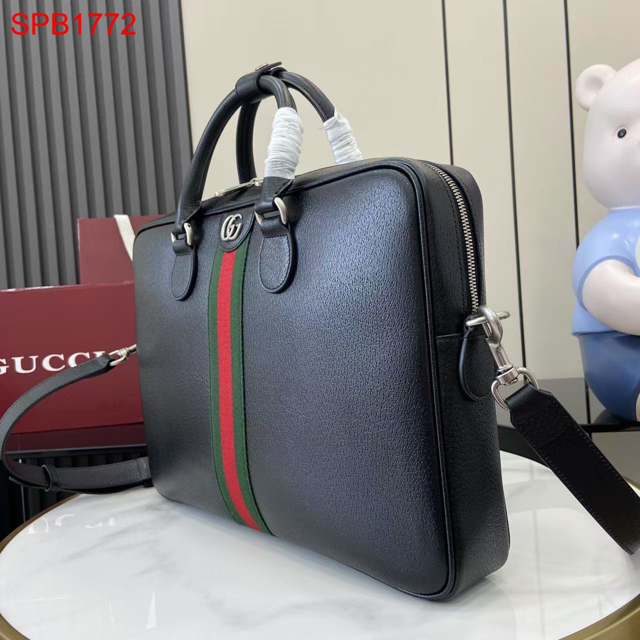 Gucci Ophidia leather large briefcase