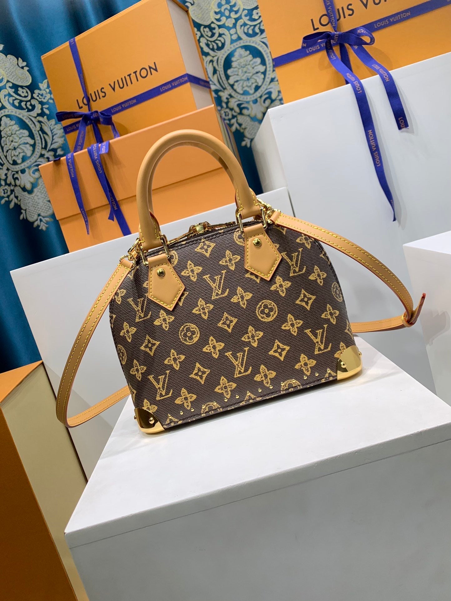 Louis Vuitton Alma Trunk BB Monogram Origine Canvas