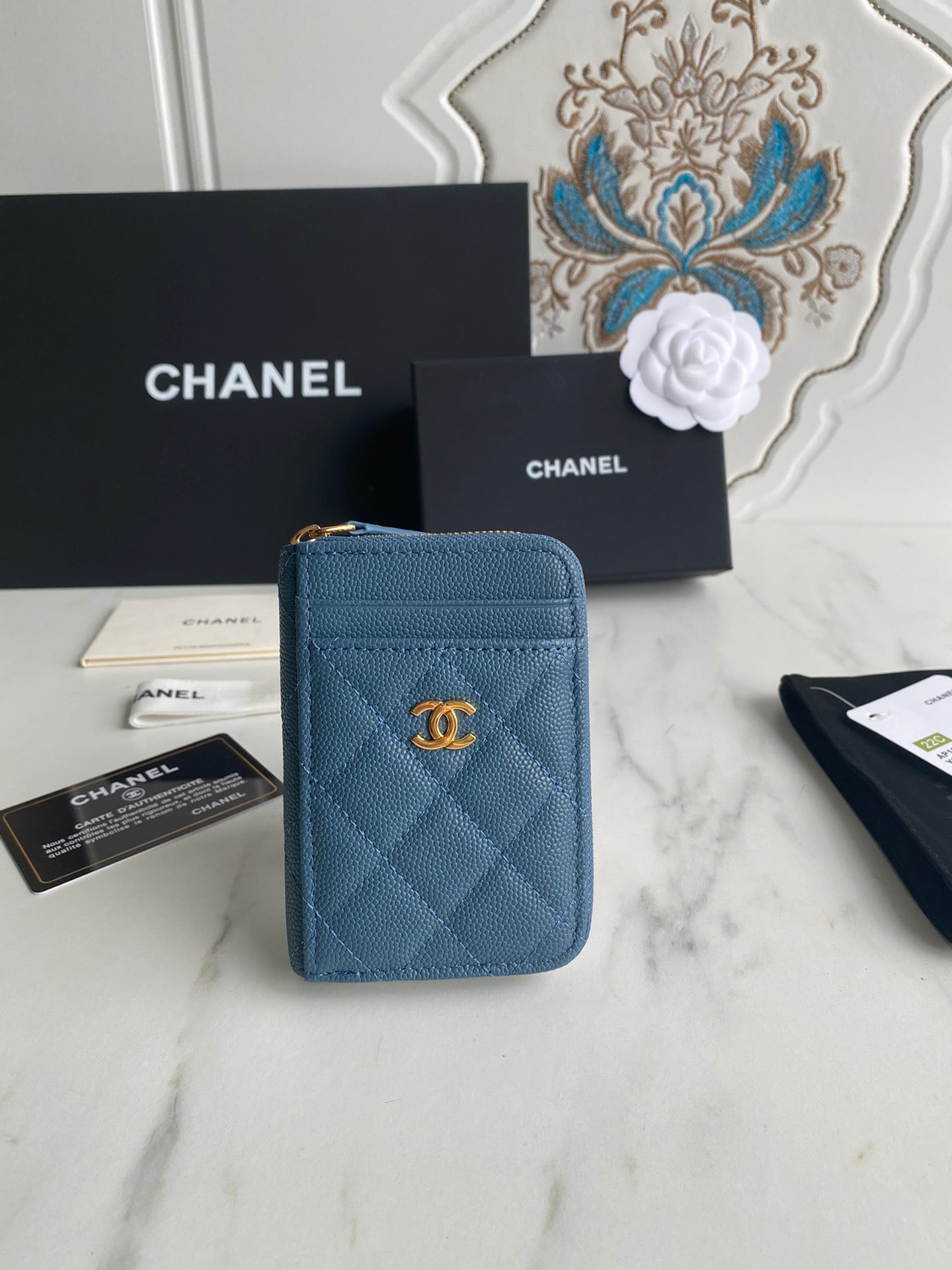 Chanel Zip Card Holder