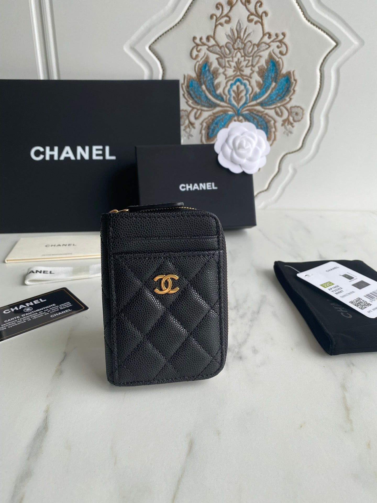Chanel Zip Card Holder
