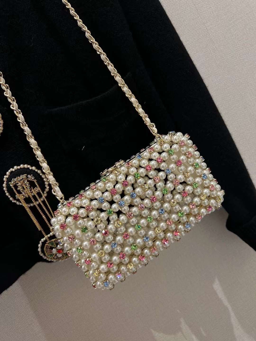 Chanel 23 Bag with studs and pearls