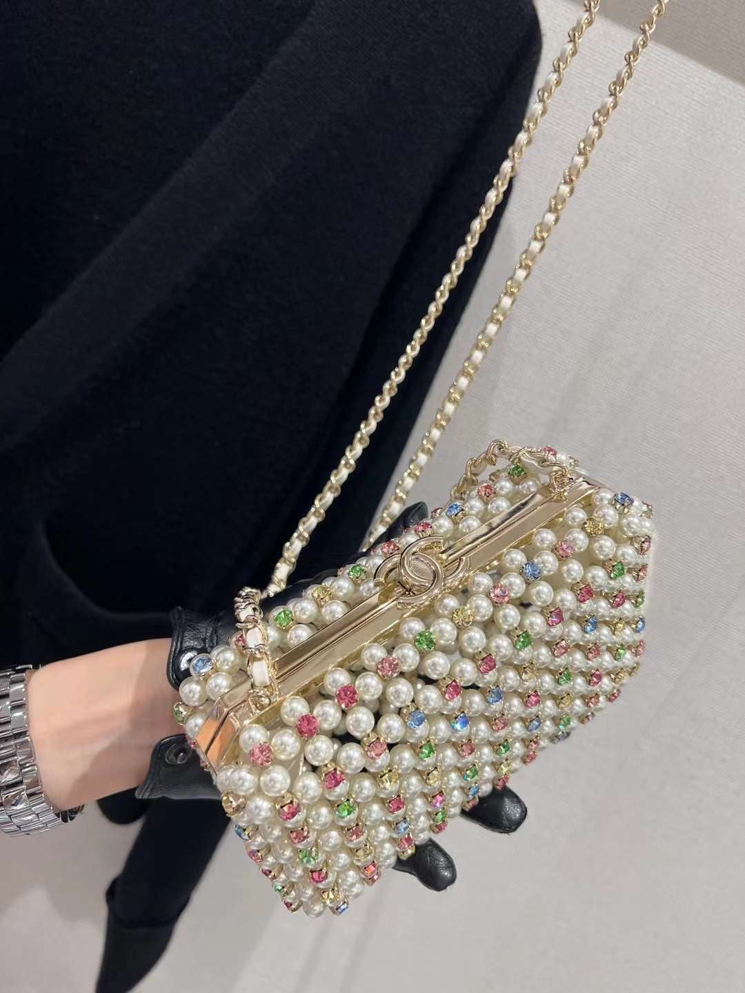 Chanel 23 Bag with studs and pearls
