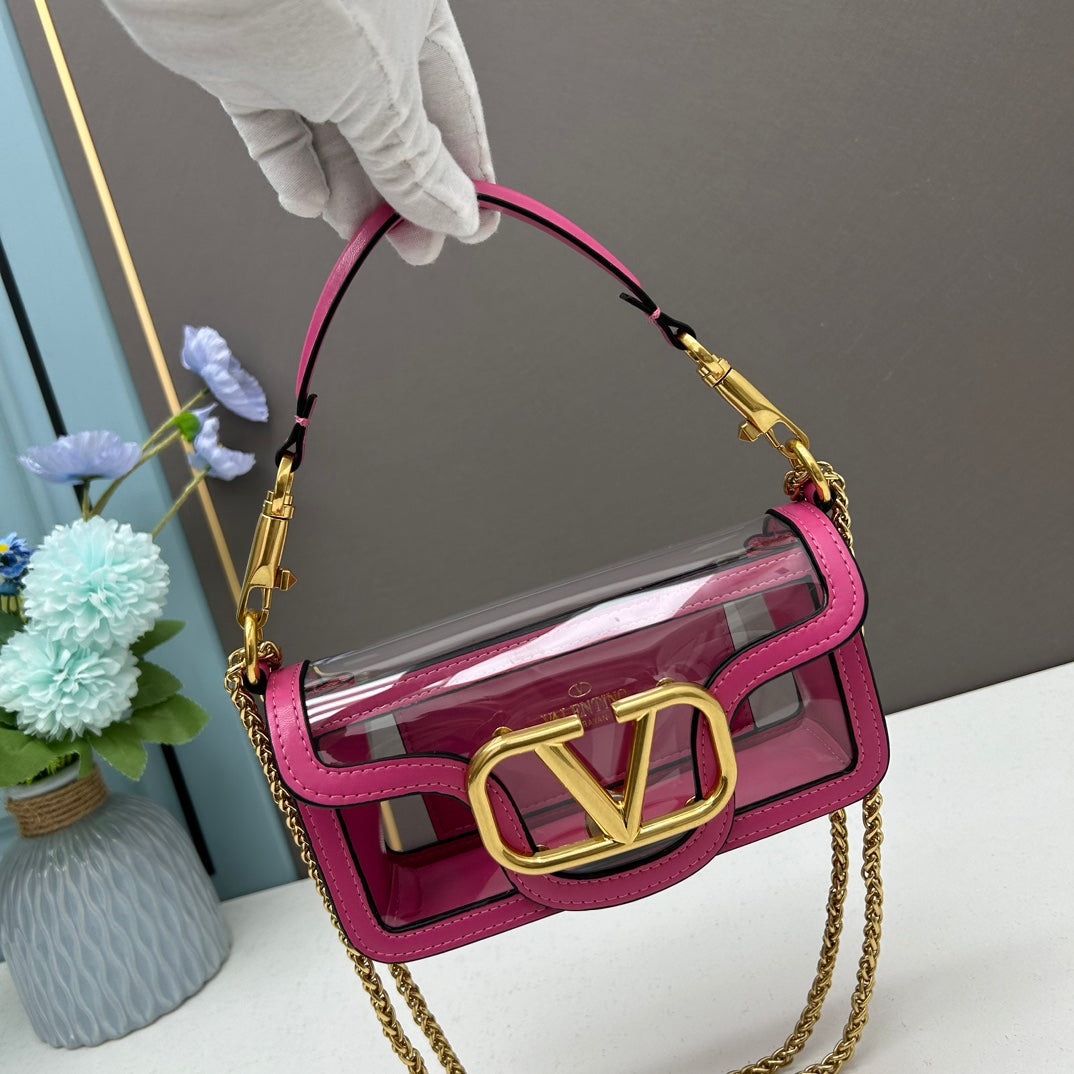 Valentino Vlogo Transparent bag