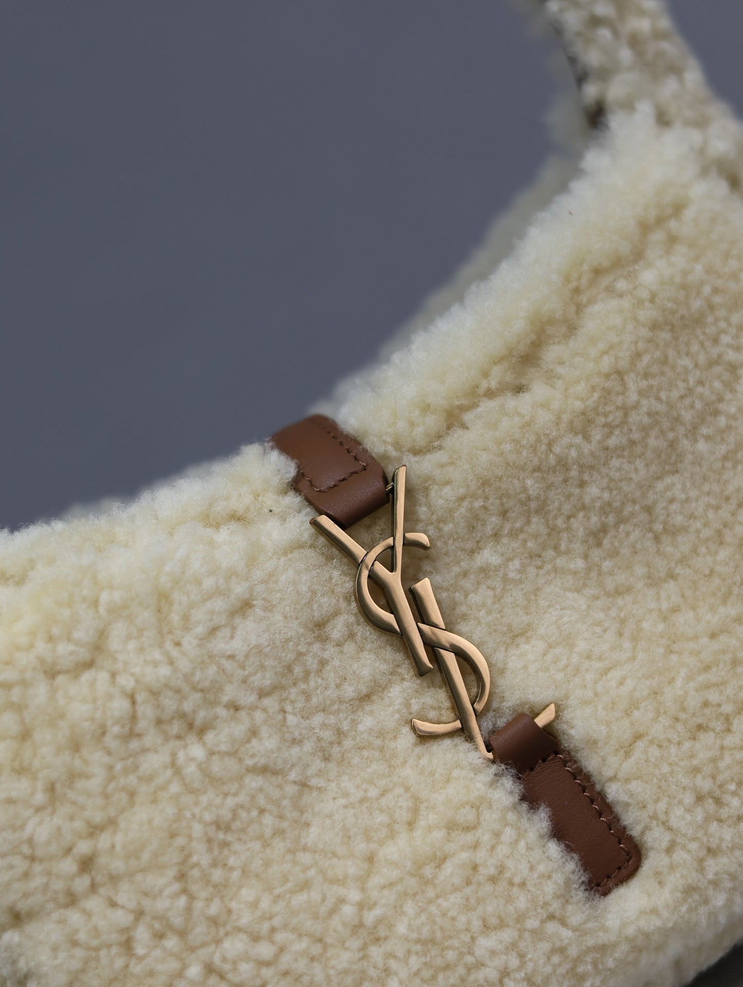 YSL Le 5 A 7 Mini Shearling bag