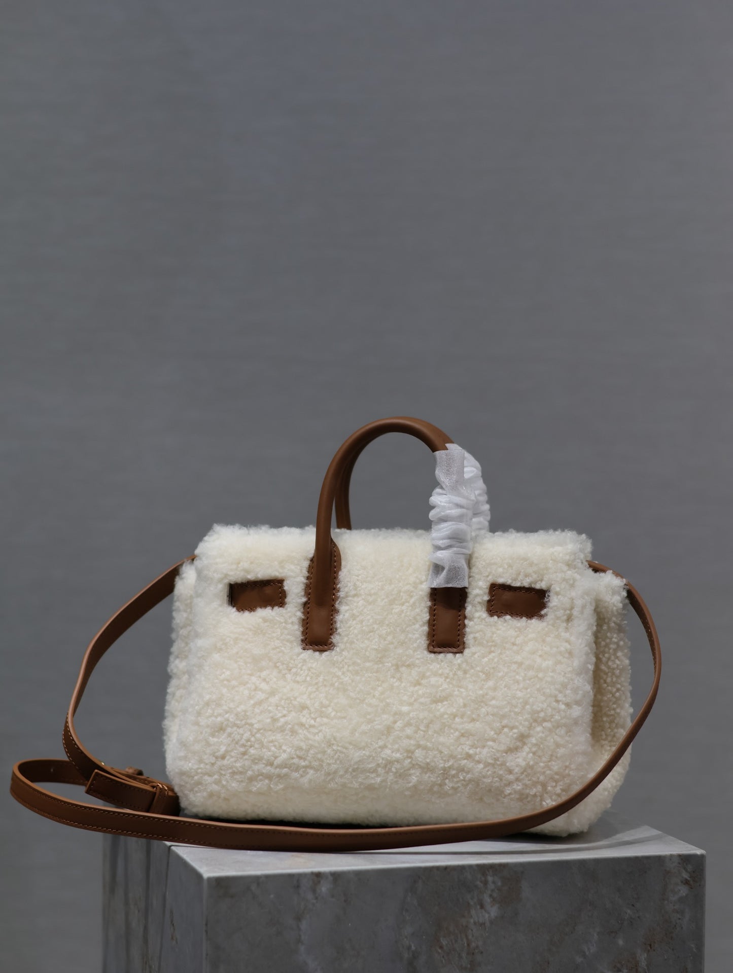 YSL Sac De Jour Shearling bag