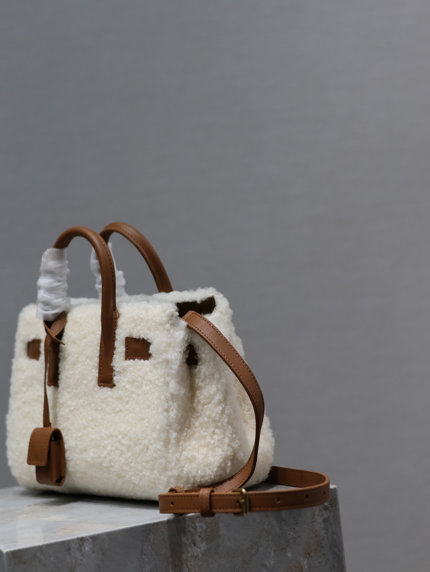 YSL Sac De Jour Shearling bag