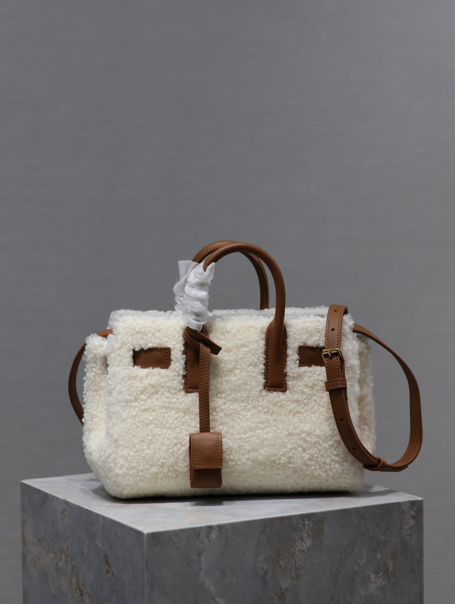 YSL Sac De Jour Shearling bag