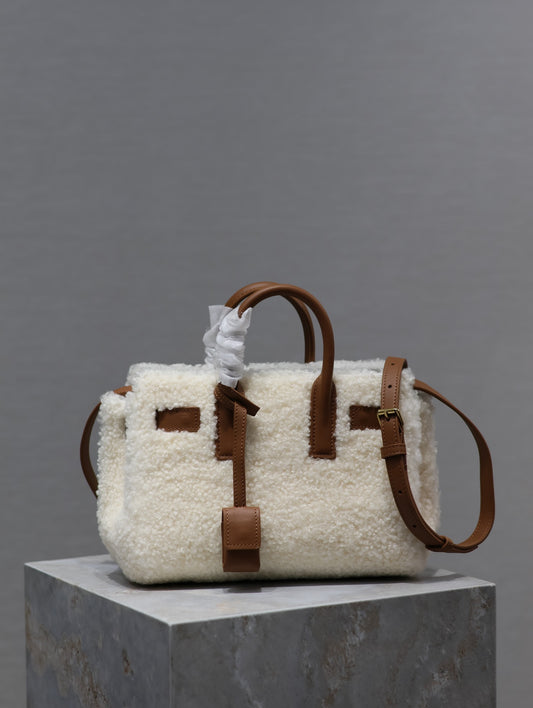 YSL Sac De Jour Shearling bag