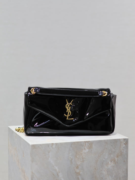 YSL Calypso patent leather bag