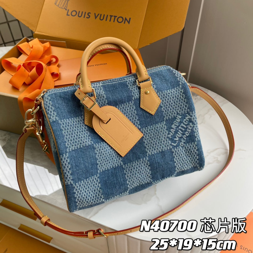 Louis Vuitton Denim Speedy 25