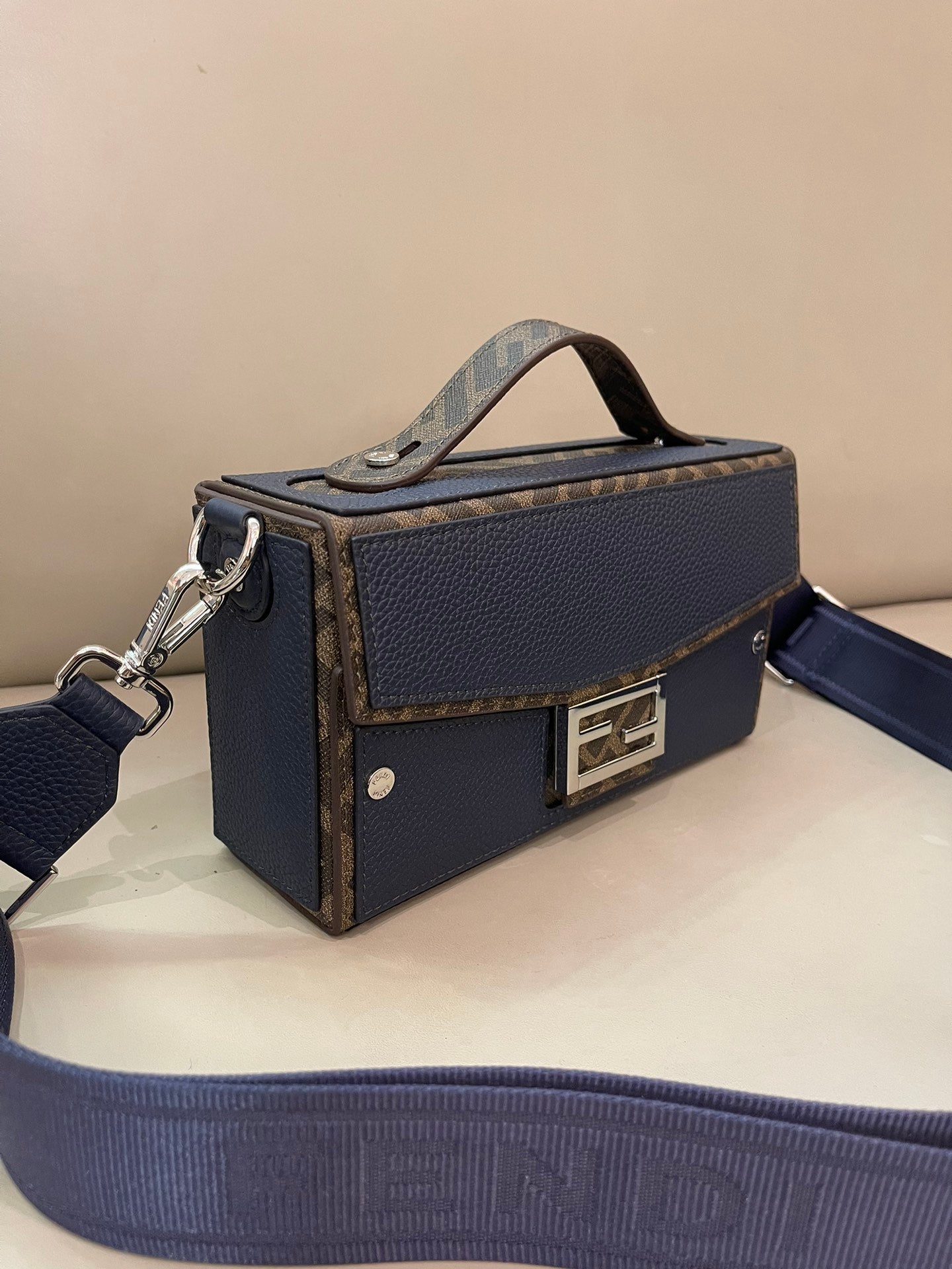 Fendi Baguette Trunk leather bag