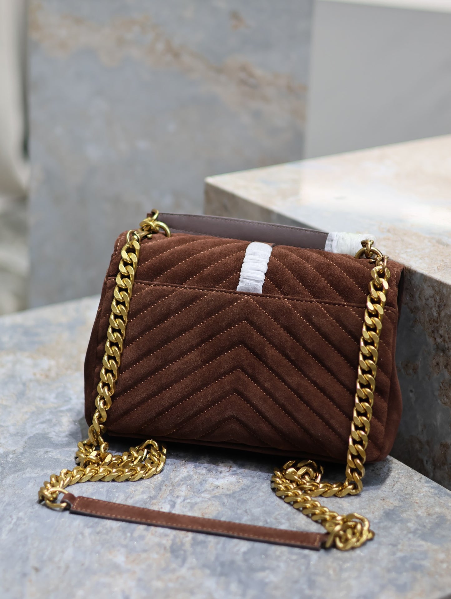 YSL Monogram college 24 suede
