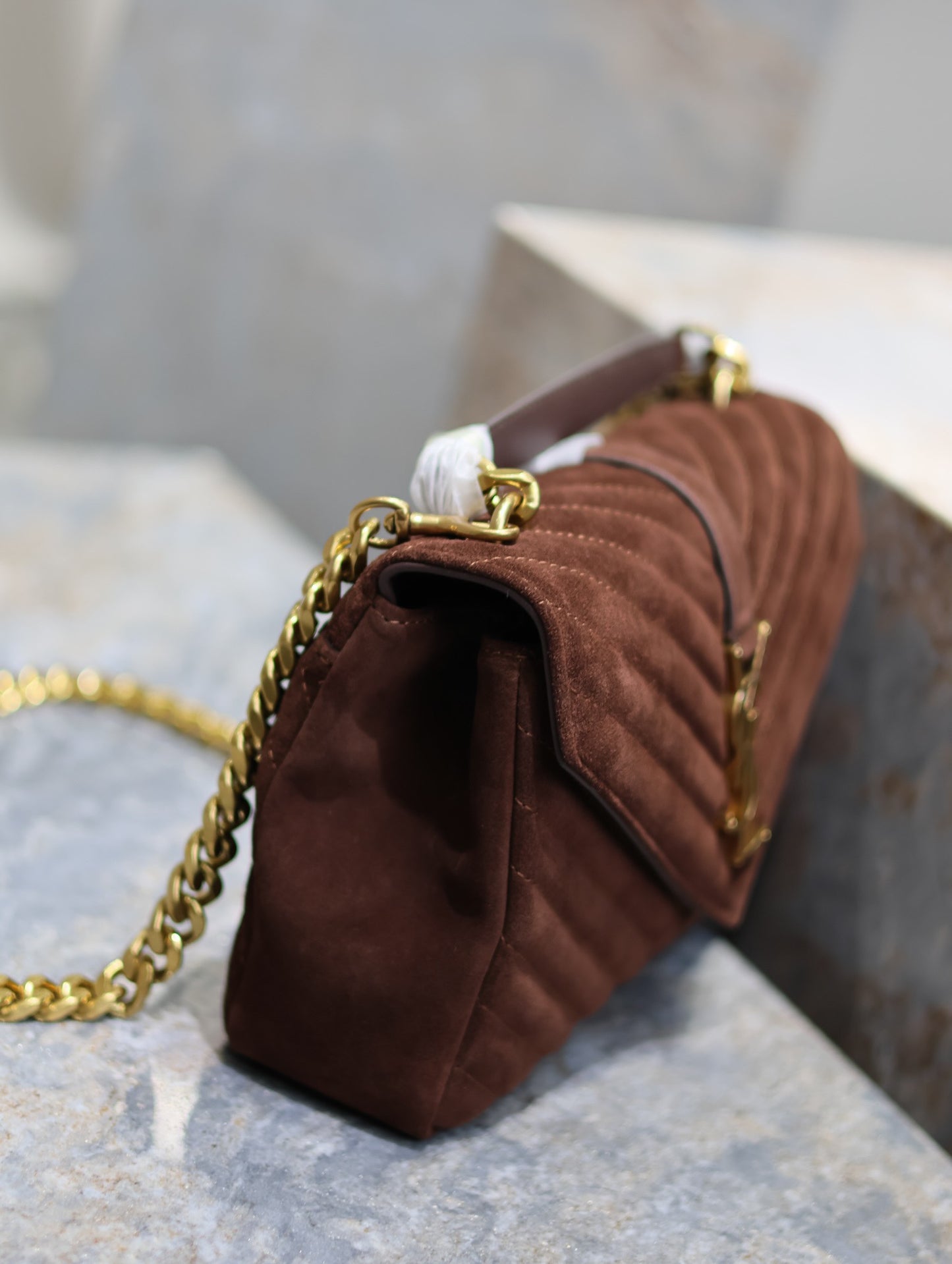 YSL Monogram college 24 suede