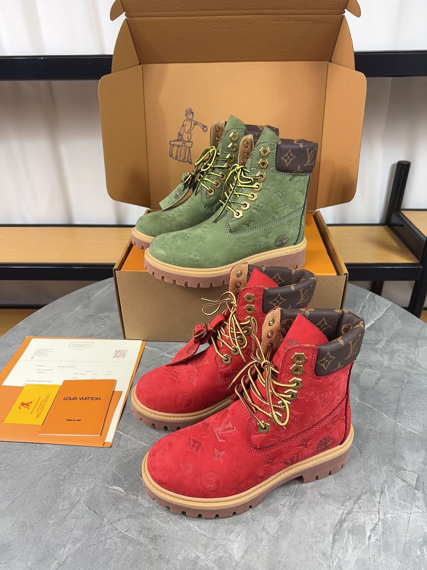 Louis Vuitton X Timberland Boots