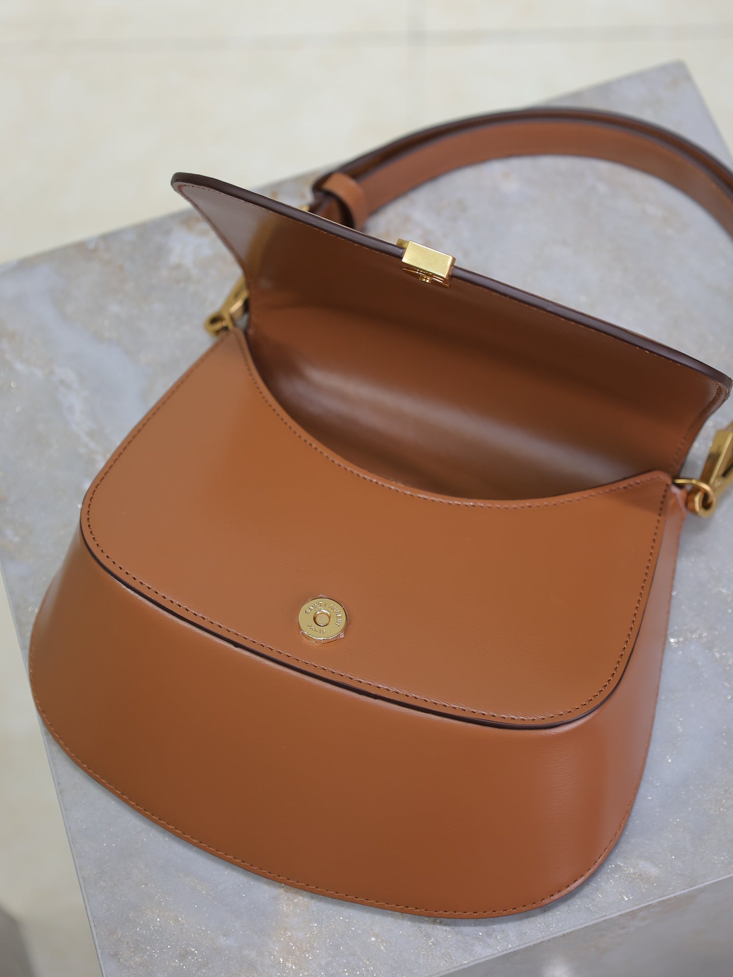 YSL Mini VOLTAIRE TOP HANDLE bag in BOX SAINT LAURENT