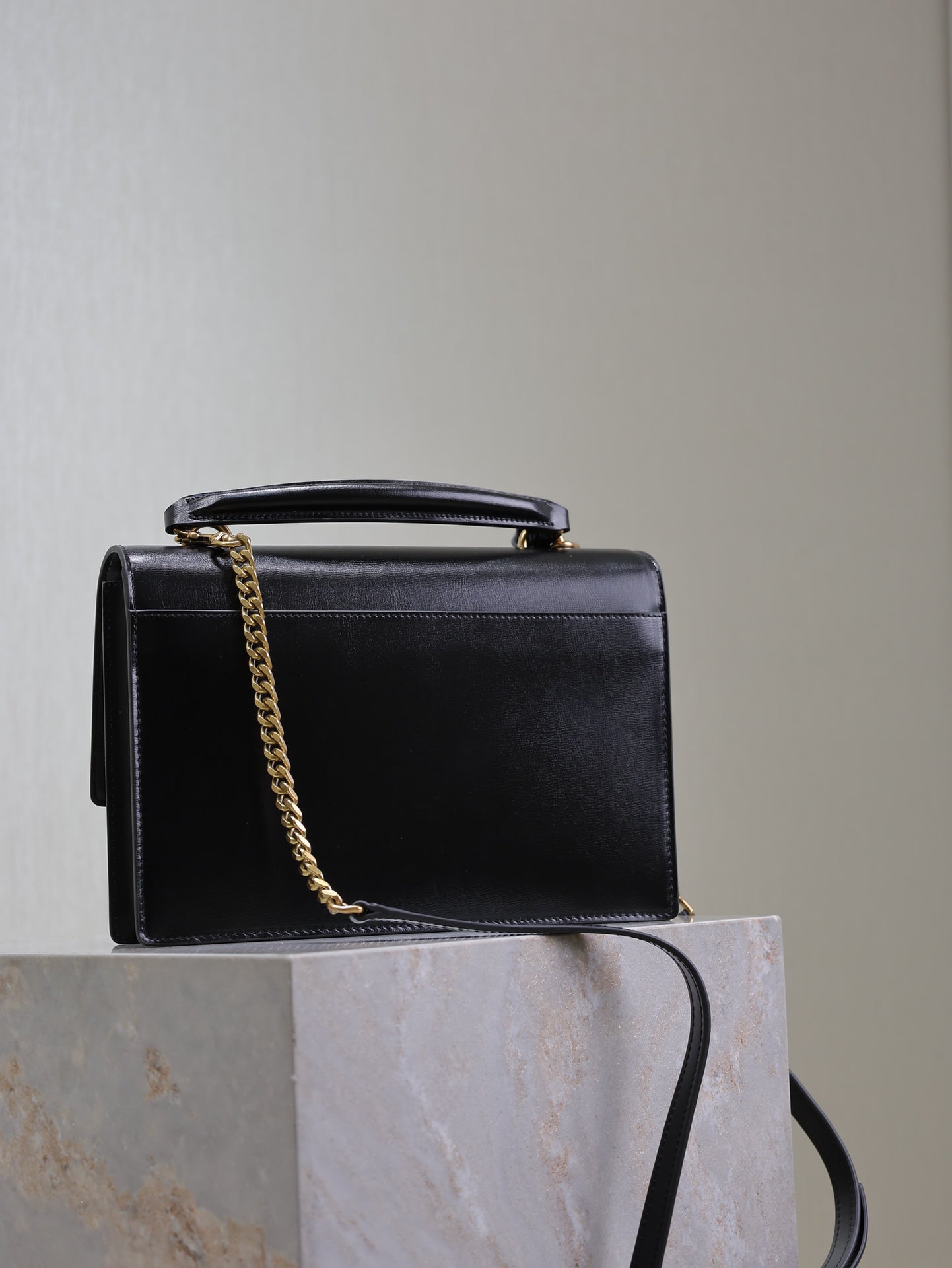 YSL Sunset 25 cm Suede leather bag