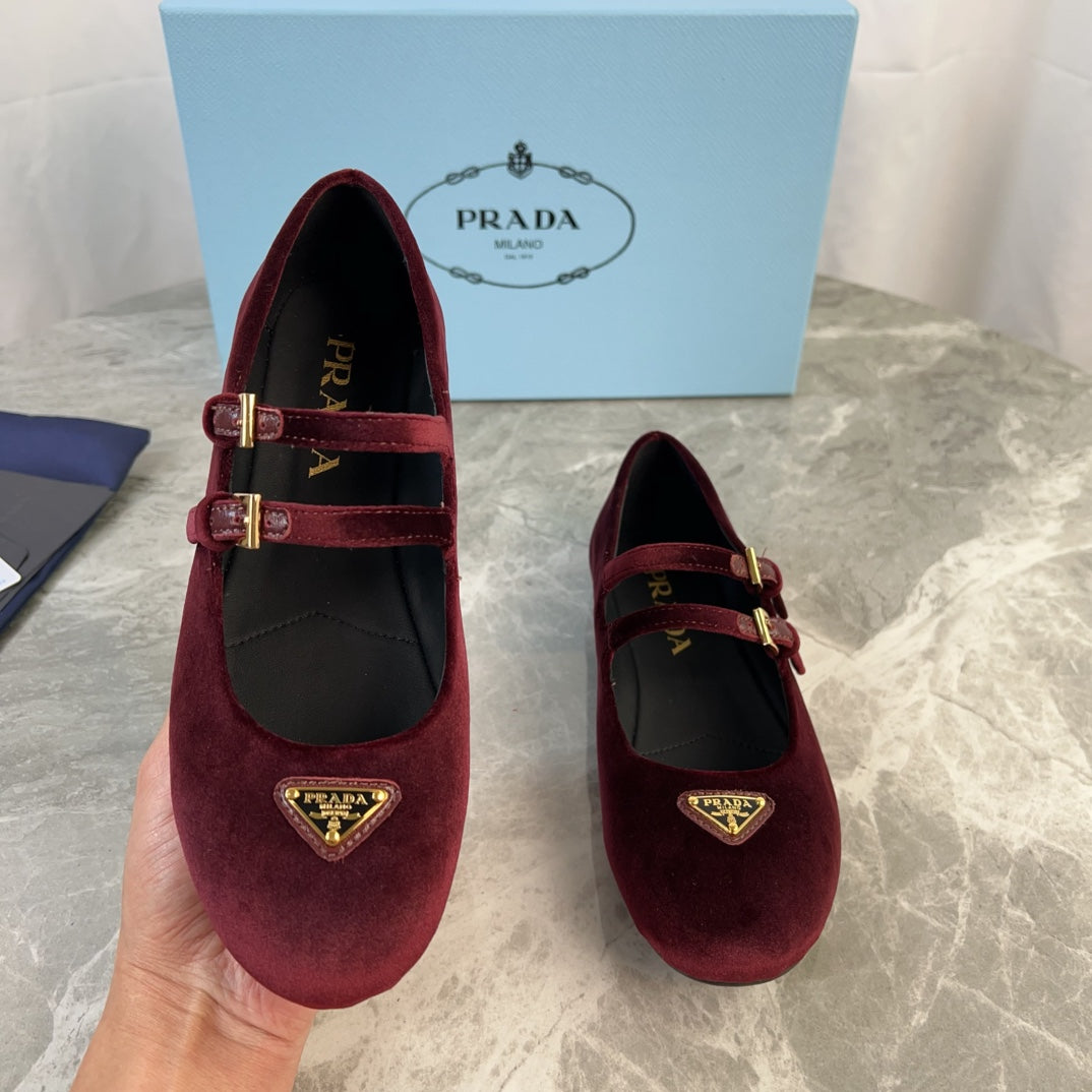 Prada Suede Ballerina
