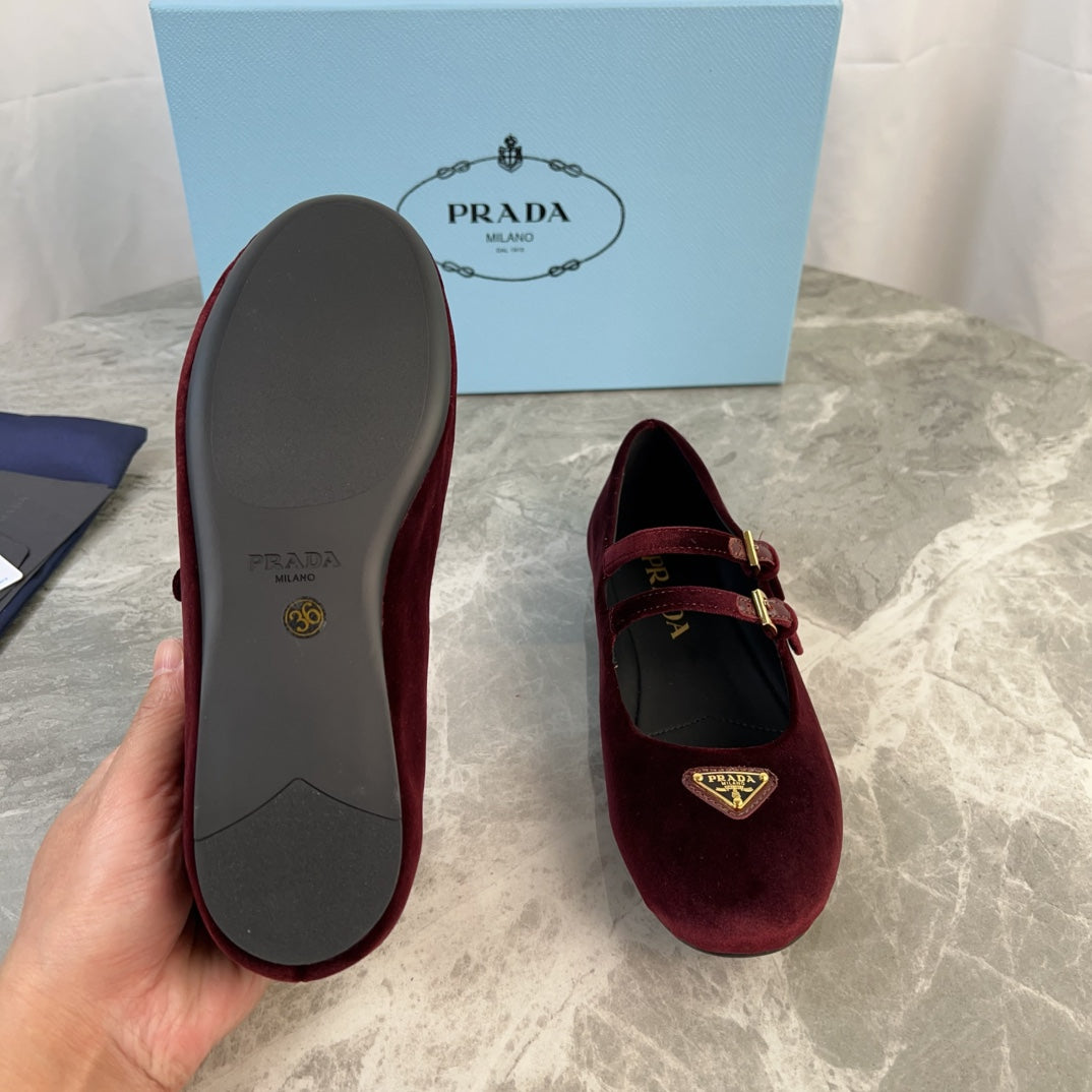 Prada Suede Ballerina