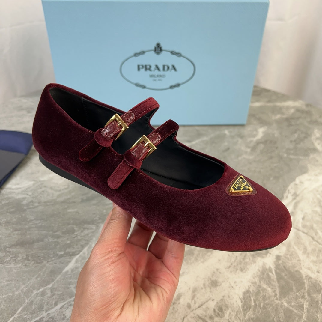 Prada Suede Ballerina