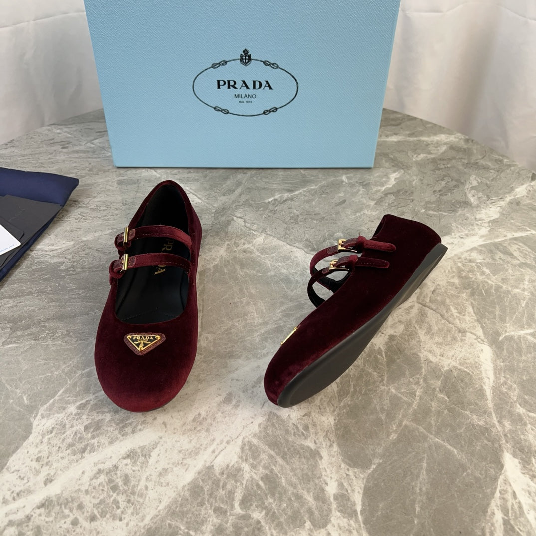 Prada Suede Ballerina