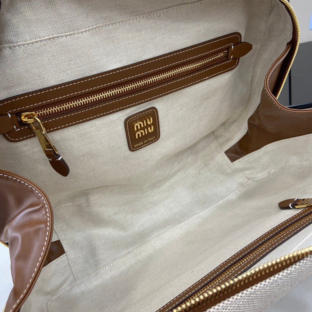 Miu Miu Beau Top handle Canvas bag