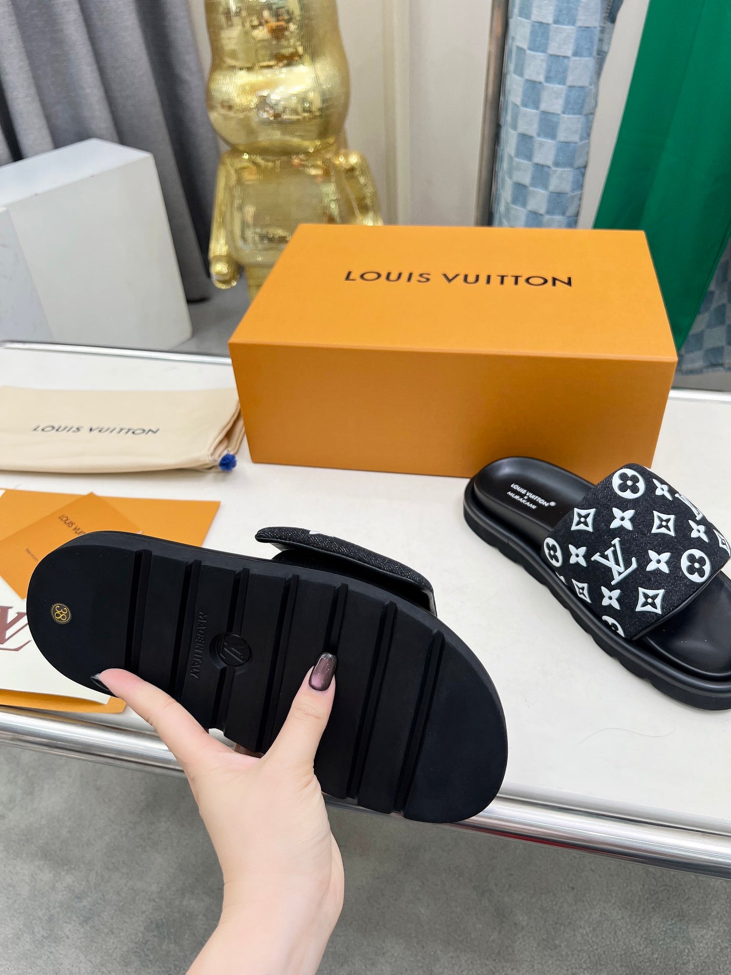 Louis Vuitton Denim Mules