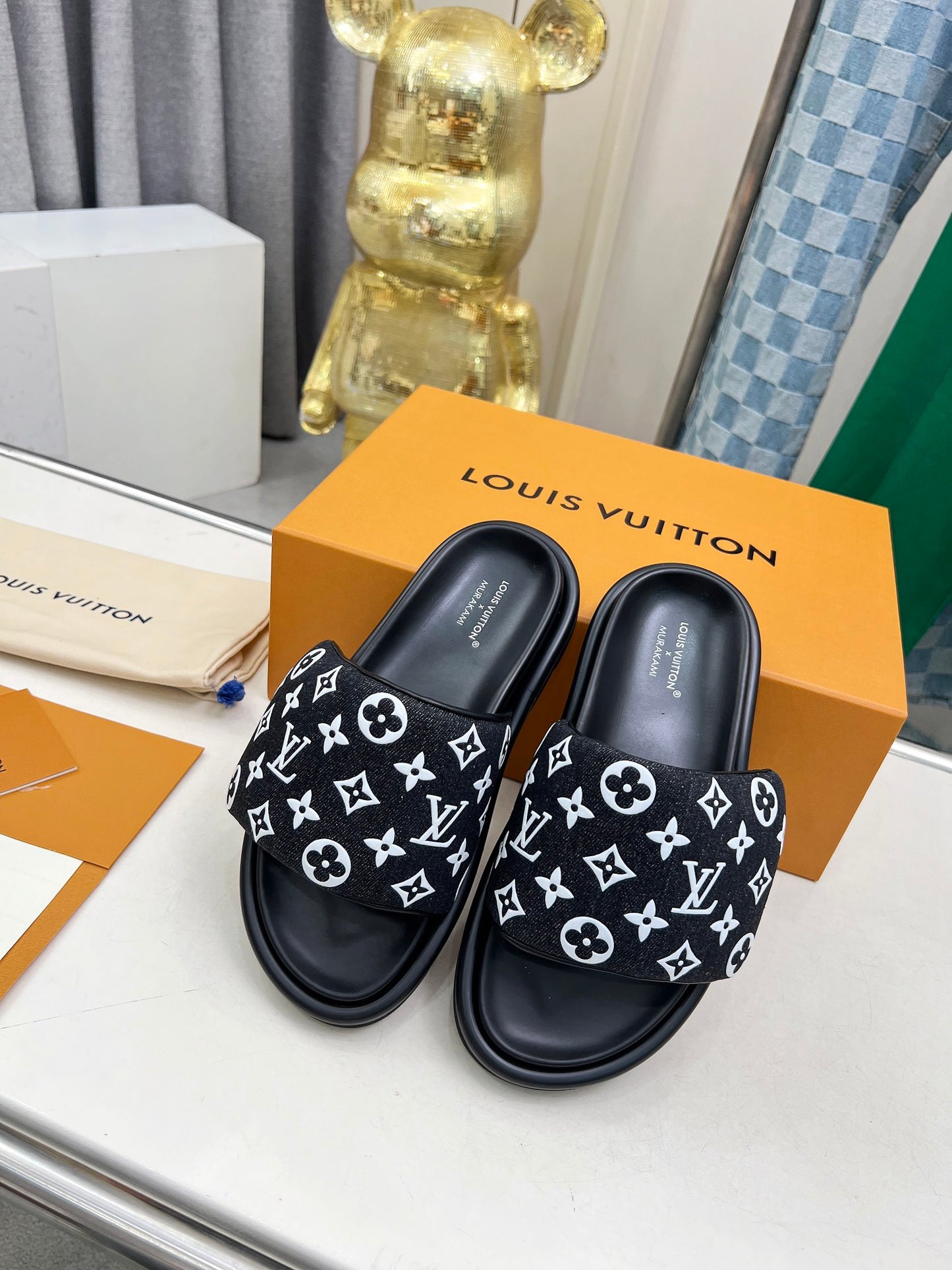 Louis Vuitton Denim Mules