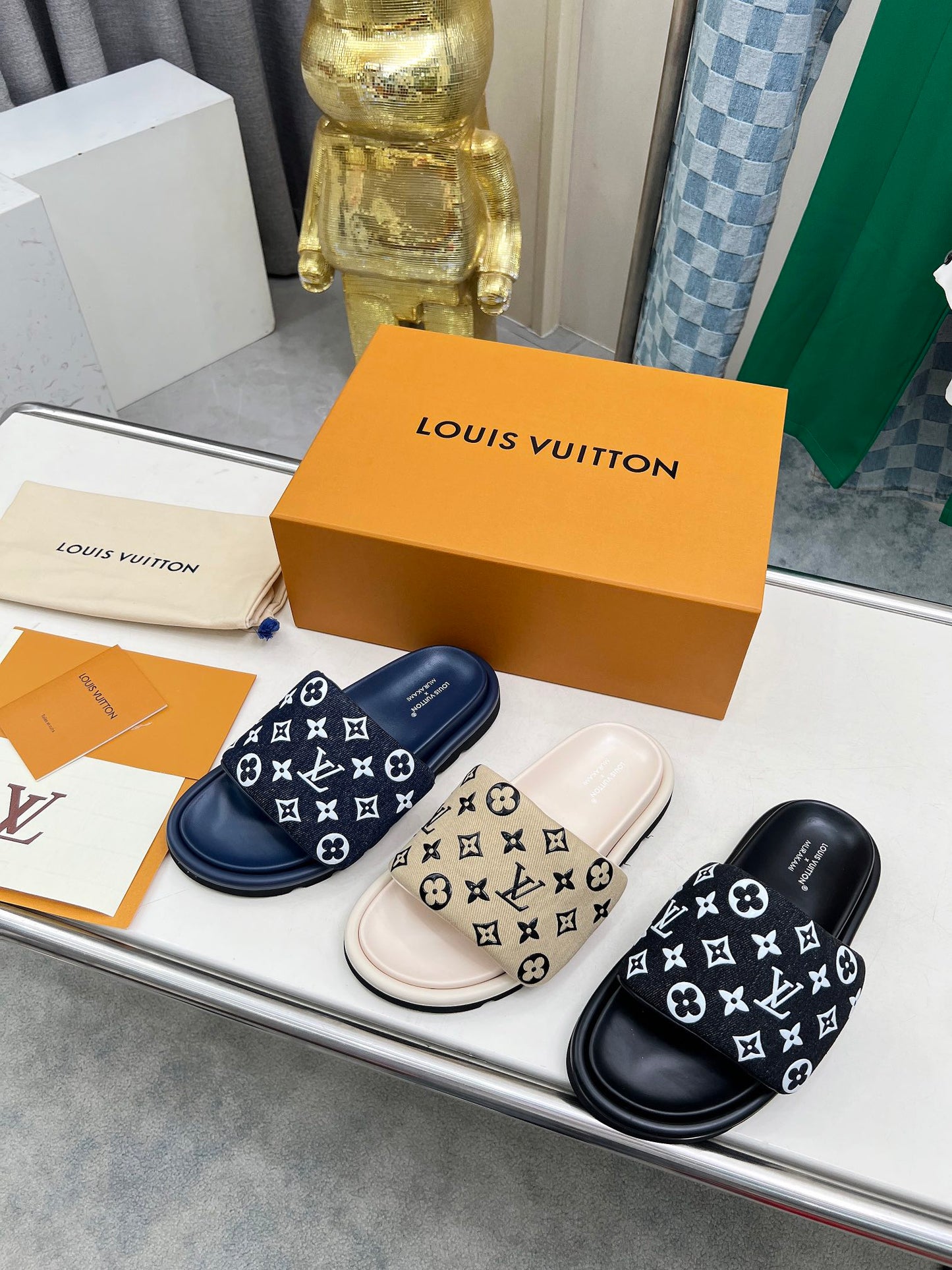 Louis Vuitton Denim Mules