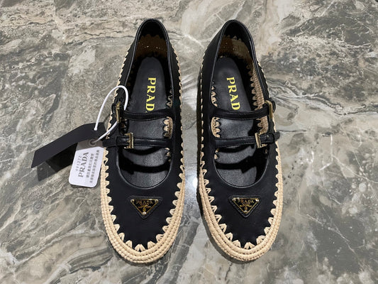 Prada leather ballerina shoes