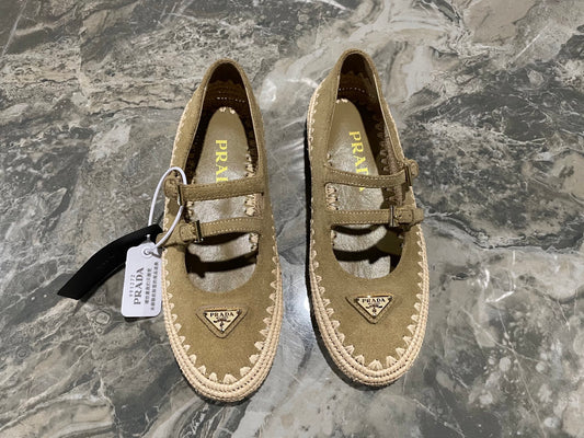 Prada suede ballerina shoes