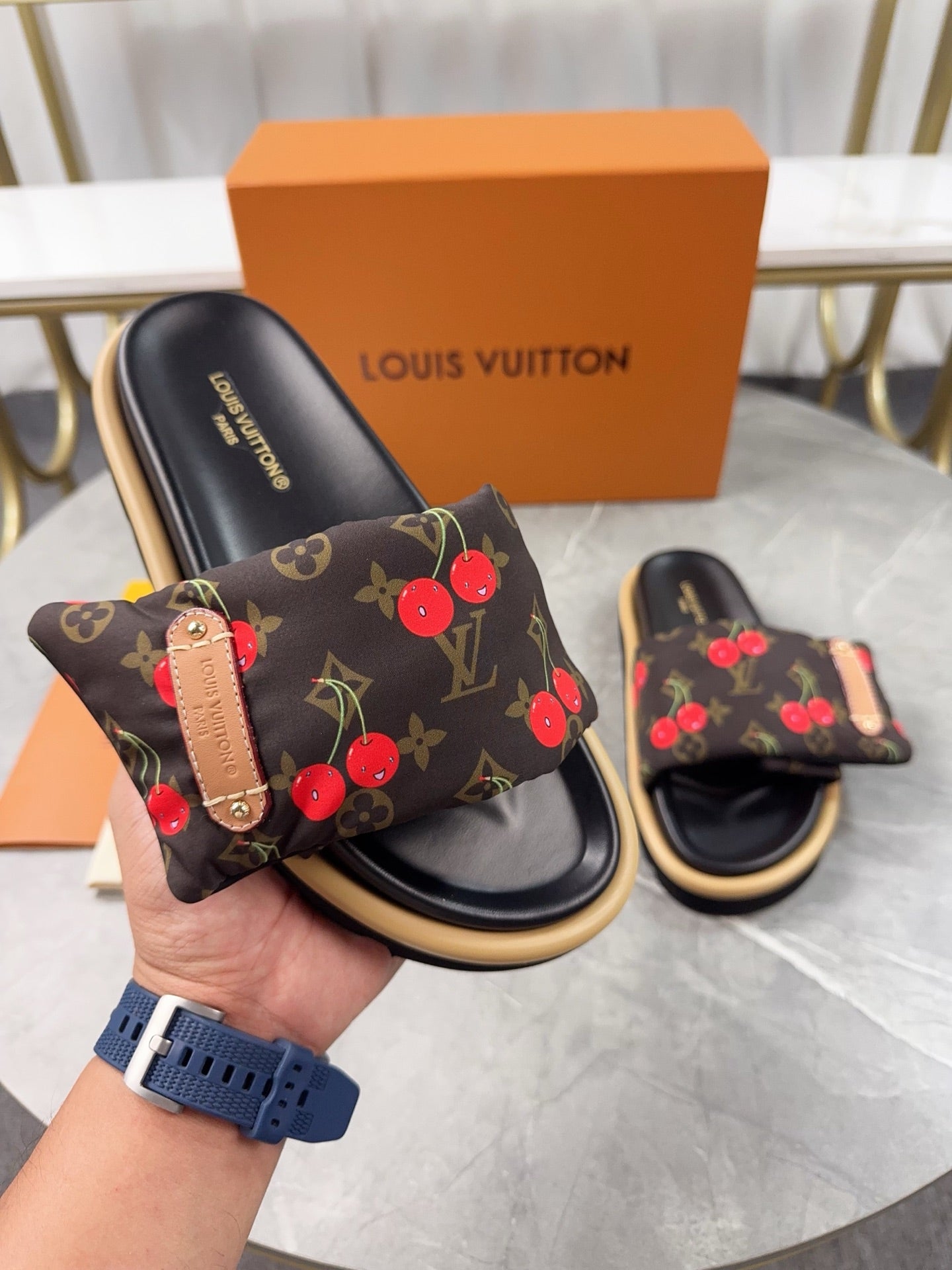 Louis Vuitton LV x TM Cherry slides