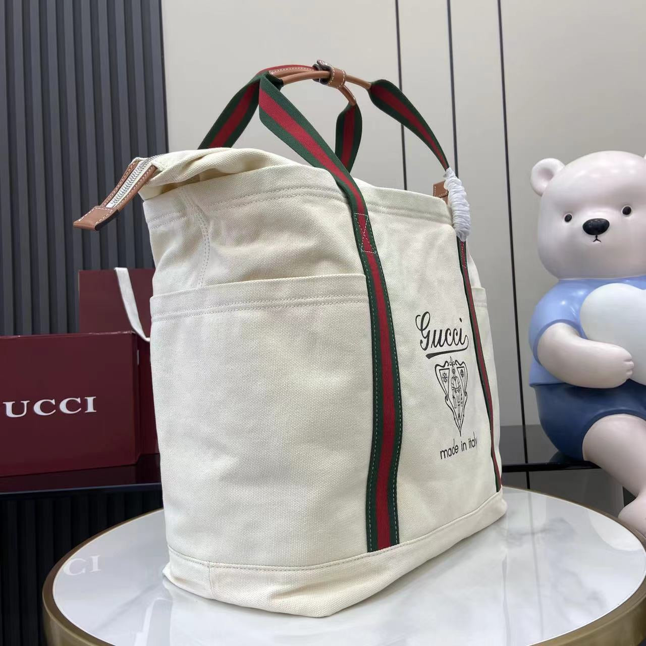 Gucci Printed canvas large tote bag