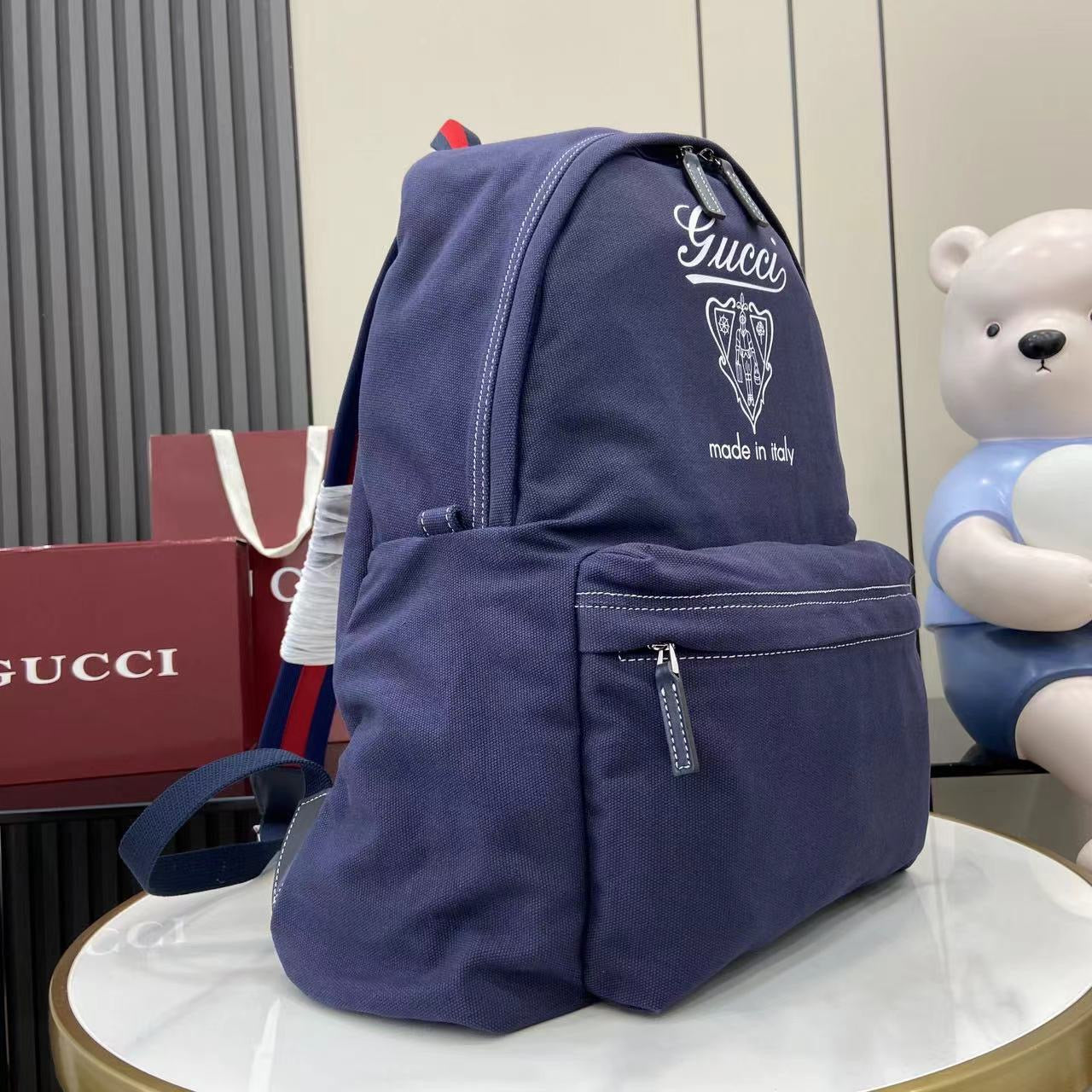 Gucci Printed canvas maxi backpack