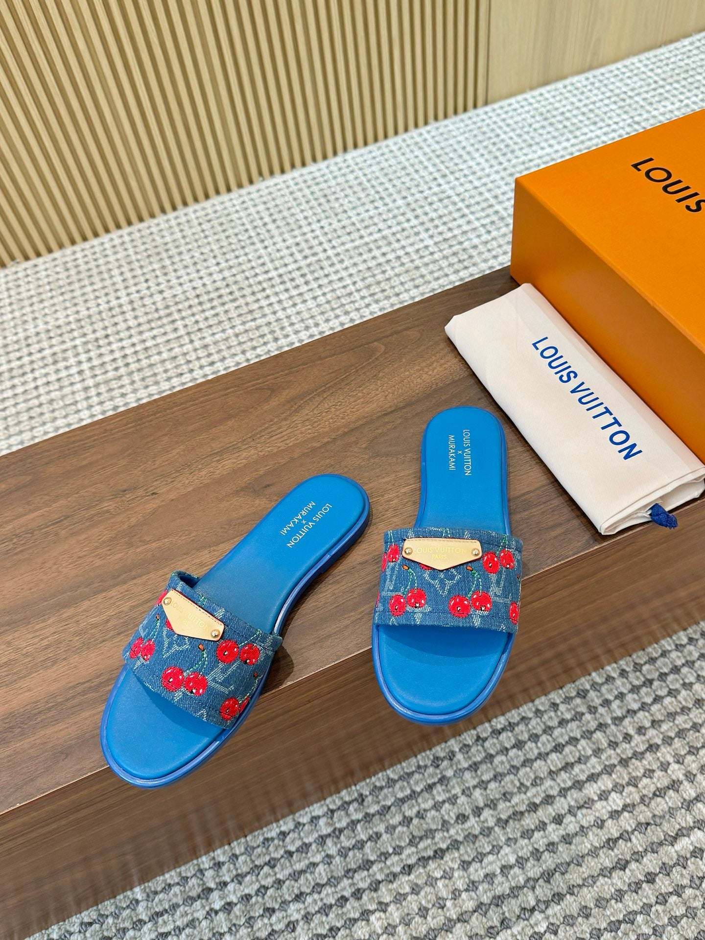 Louis Vuitton Slides lv x murakami cherry