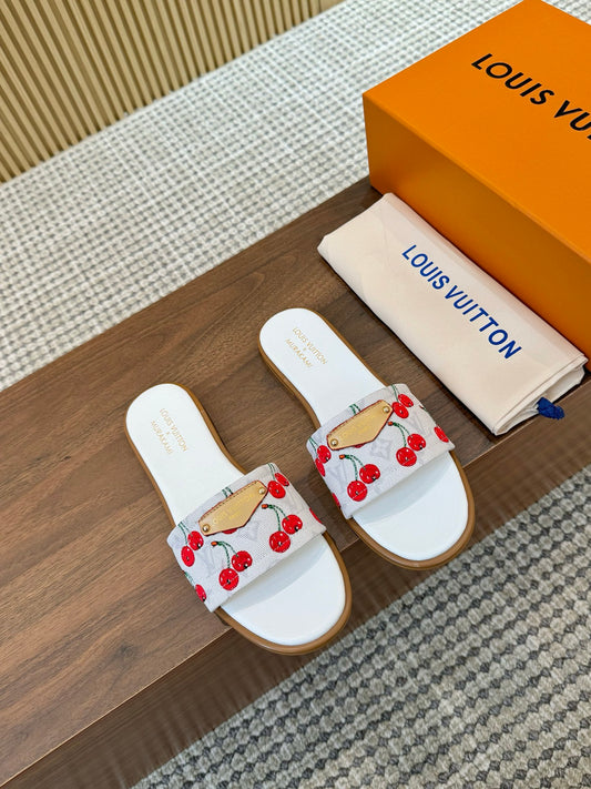 Louis Vuitton Slides lv x murakami cherry