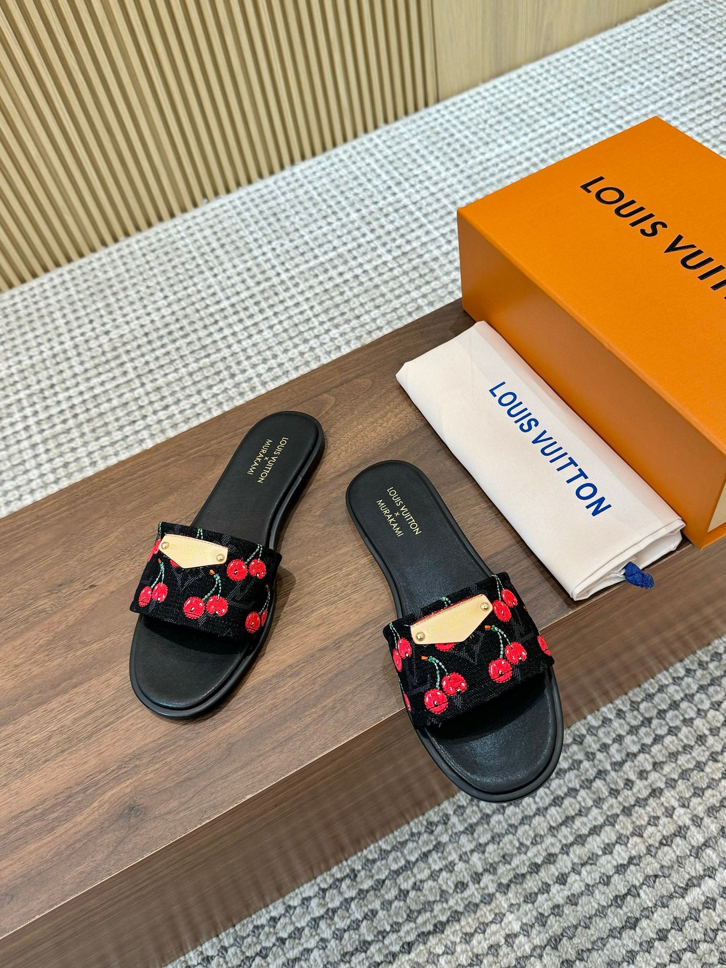 Louis Vuitton Slides lv x murakami cherry