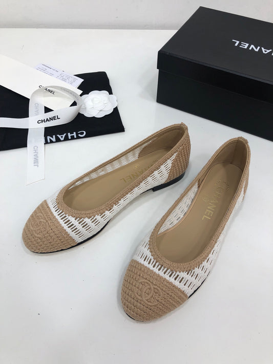 Chanel Tweed Ballerina Flats