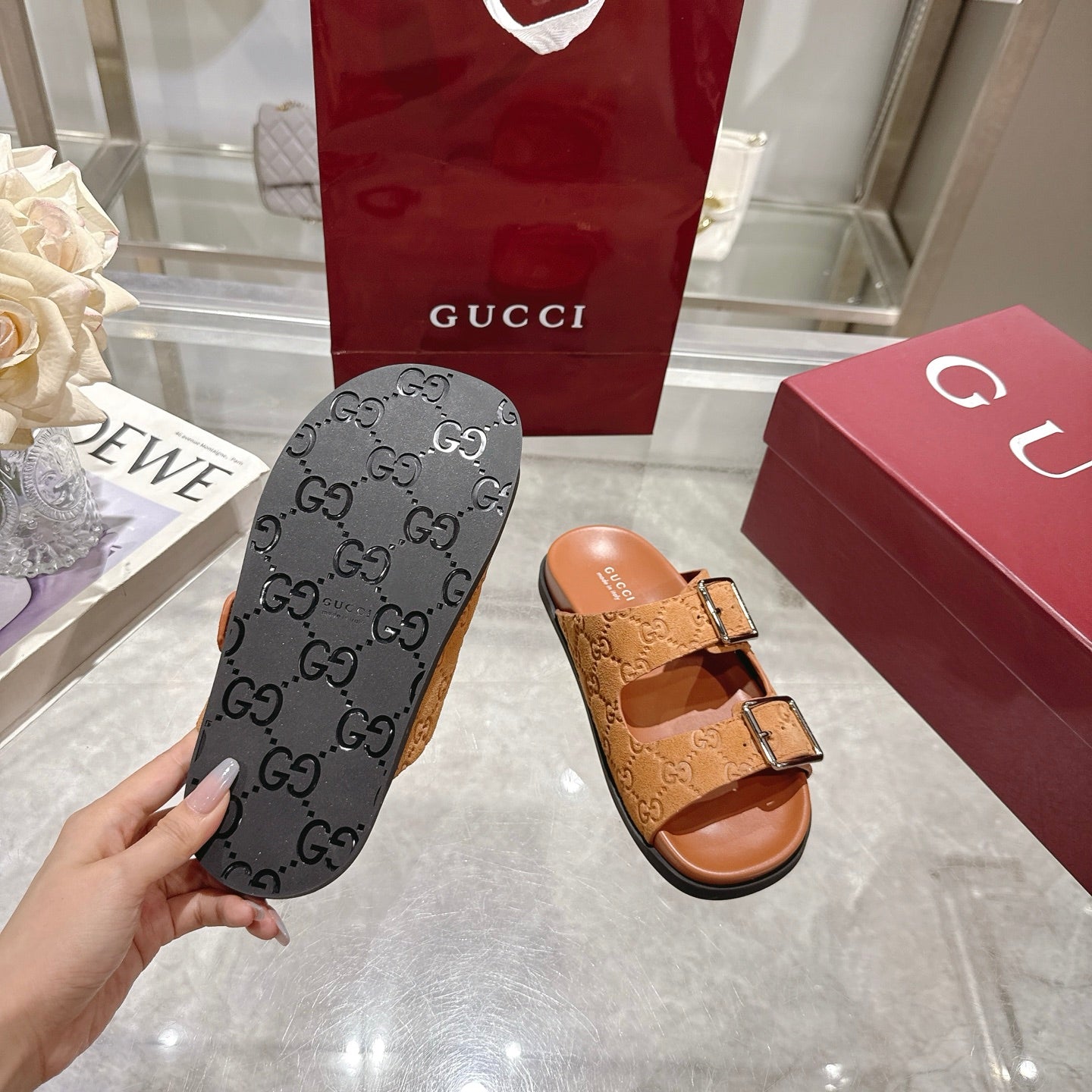 Gucci Suede Slippers