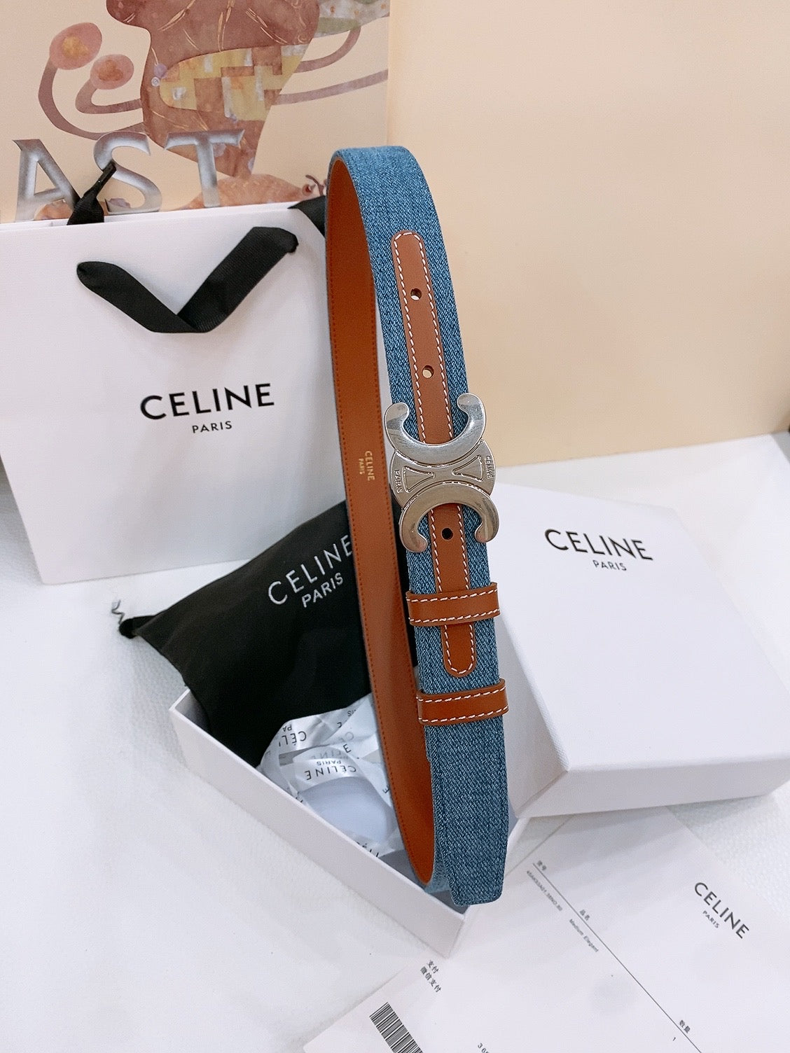 Celine Denim belt