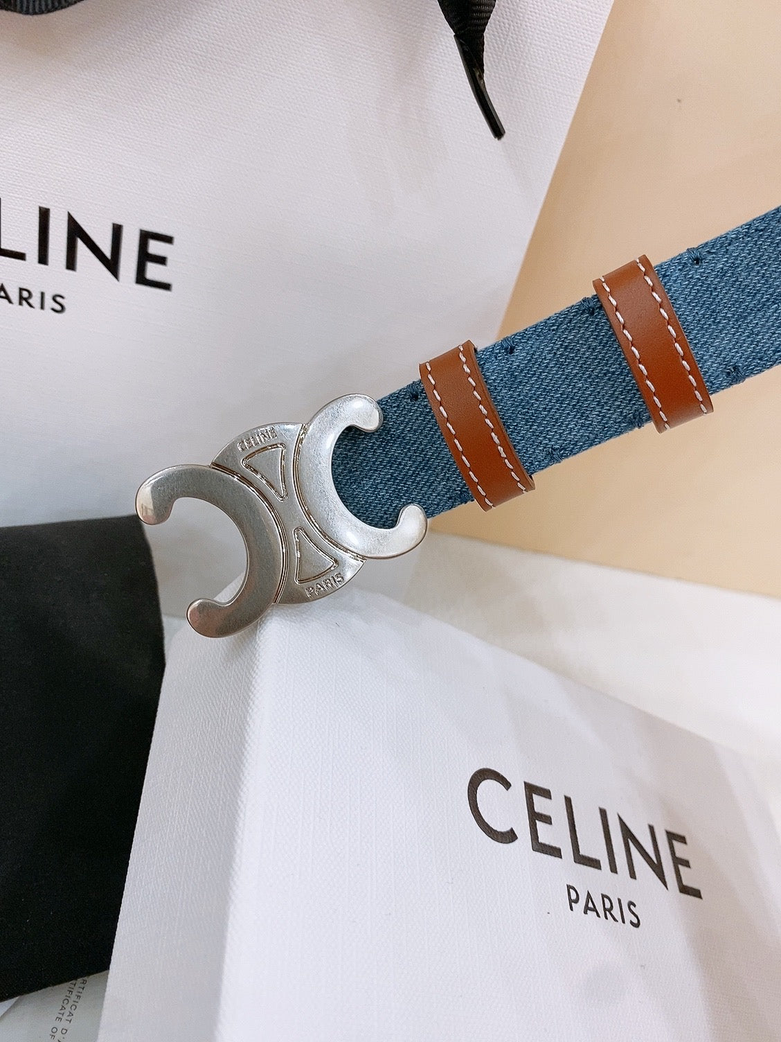 Celine Denim belt