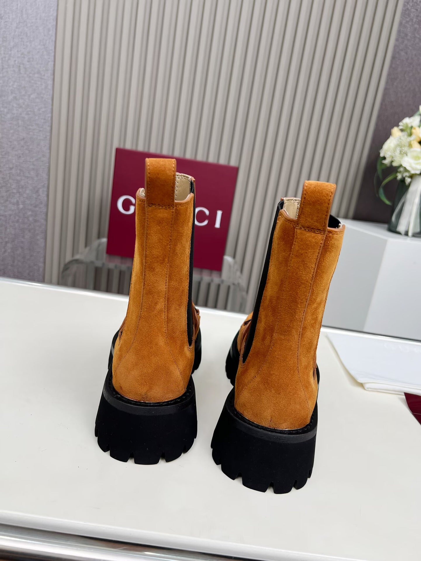 Gucci Horsebit Suede Boots