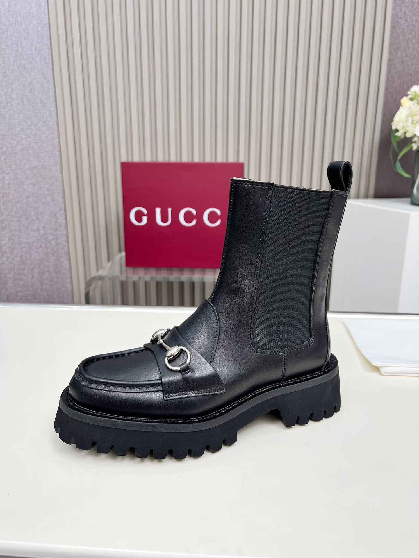 Gucci Horsebit Leather Boots