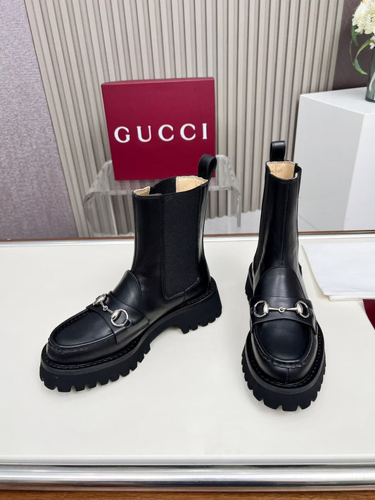 Gucci Horsebit Leather Boots
