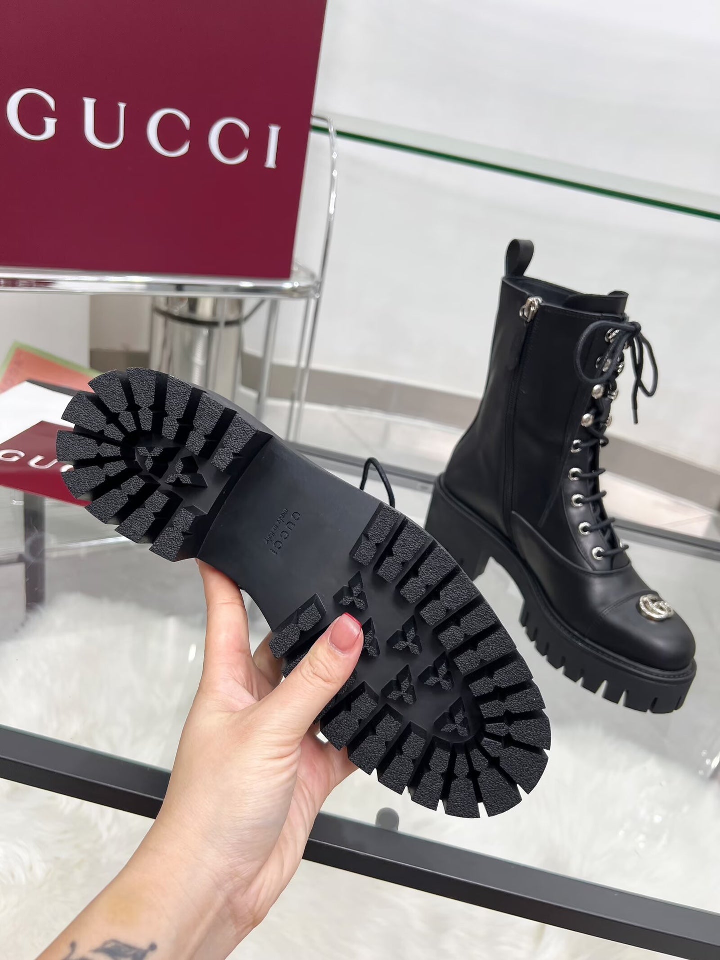 Gucci Leather Boots